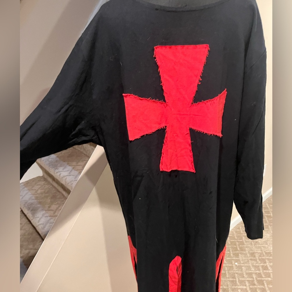 Black Tunic with Red Cross Design
